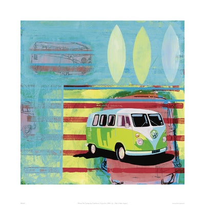 Framed Art Camper Van by Michael Pell | 19.7 x 19.7