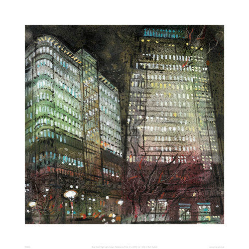 Night Lights - Canary by Brian Elwell | 19.7 x 19.7 Fine Art Print