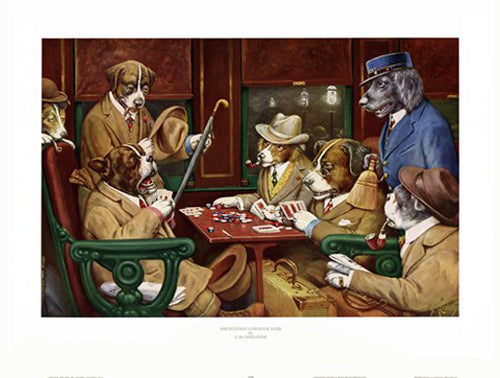 His Station and Four Aces by C.M. Coolidge | 19 x 25 Fine Art Print