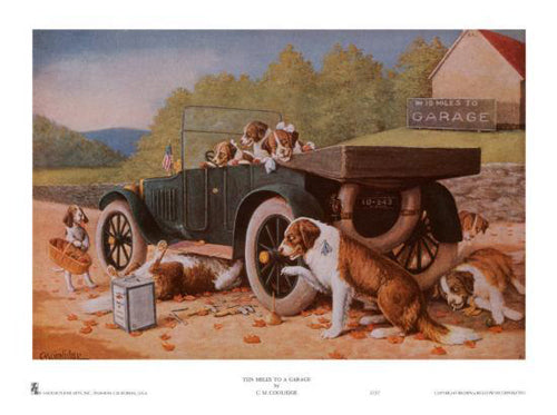 Ten Miles to a Garage by C.M. Coolidge | 12 ¼ x 16 Fine Art Print