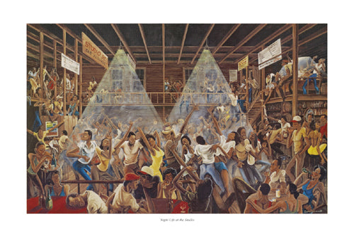 Night Life at the Studio (mini) by Ernest Watson | 9 1/4 x 13 1/2 A