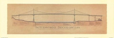 St. Johns Bridge by Craig Holmes | 13 x 38 Fine Art Print