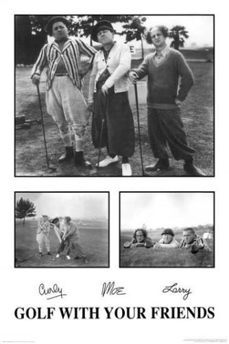 The Three Stooges: Golf with Your Friends Wall Art | 36 x 24 Fine Art Print