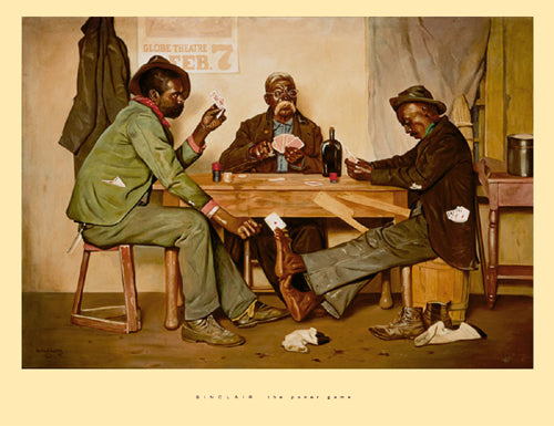 The Poker Game by Irving Sinclair | 20 x 26 Fine Art Print