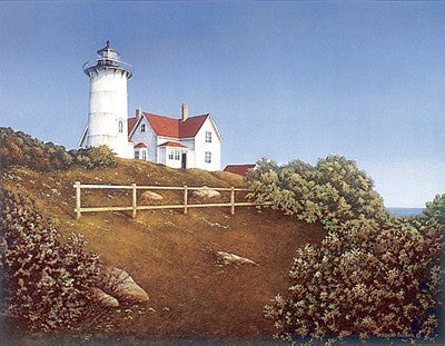 Wood's Hole Lighthouse by Daniel Pollera | 23 1/4 x 29 1/2 Fine Art Print