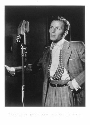 Frank Sinatra (with microphone) by William Gottlieb