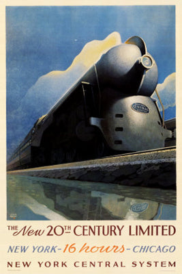 The New 20th Century Limited by Leslie Ragan | 36 x 24 Fine Art Print
