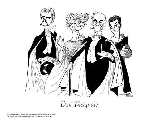 Framed Art Don Pasquale by Al Hirschfeld | 10 x 13
