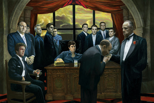 Framed Art Mafia Gangsters 24 x 36