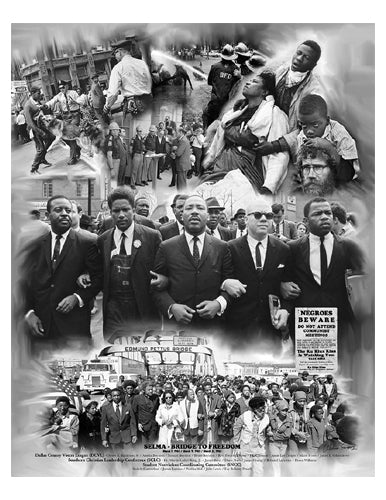 Framed Art Selma: Bridge to Freedom by Wishum Gregory | 11 x 8 ½