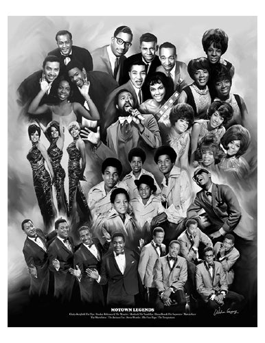 Framed Art Motown Legends by Wishum Gregory | 11 x 8 ½