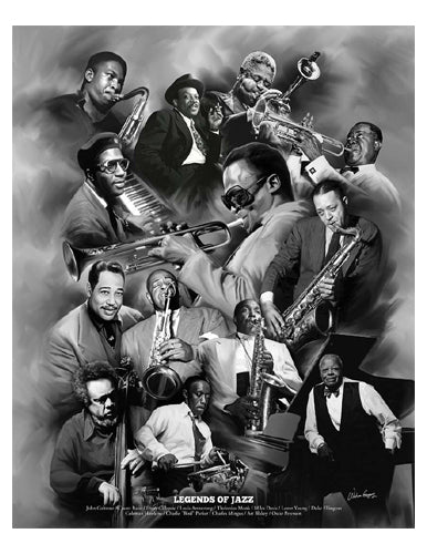Framed Art Legends of Jazz by Wishum Gregory | 11 x 8 ½