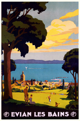 Framed Art Evian Les Bains by Geo Francois | 36 x 24