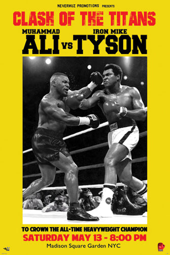 Muhammad Ali vs. Mike Tyson Wall Art | 36 x 24 Fine Art Print