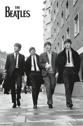 Framed Art The Beatles: Walking Down Street 34 x 22 3/8