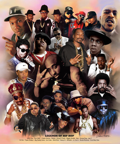 Framed Art Legends of Hip Hop by Wishum Gregory | 24 x 20