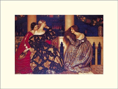 Venetian Ladies Listening by Frank Cadogan Cowper | 11 3/4 x 15 3/4