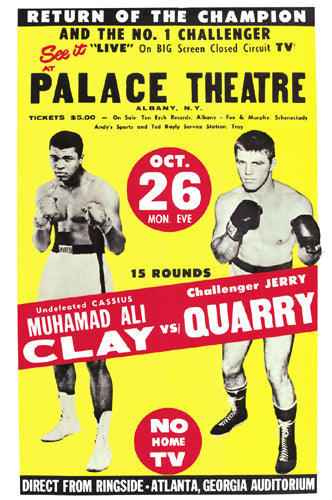 Framed Art Muhammad Ali vs. Jerry Quarry, 1970 18 1/8 x 12