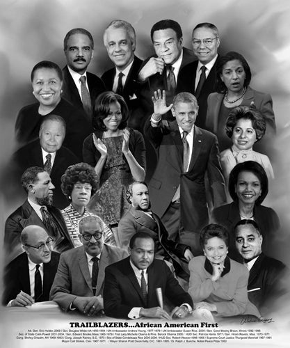 Framed Art Trailblazers: African American First by Wishum Gregory