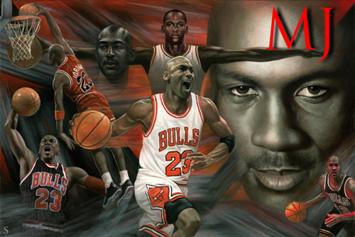 MJ Collage Wall Art | 24 x 36 Fine Art Print