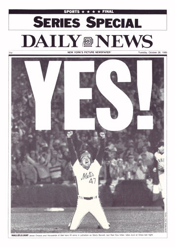 Framed Art YES! ('86 Mets) by NY Daily News | 15 x 10 1/2