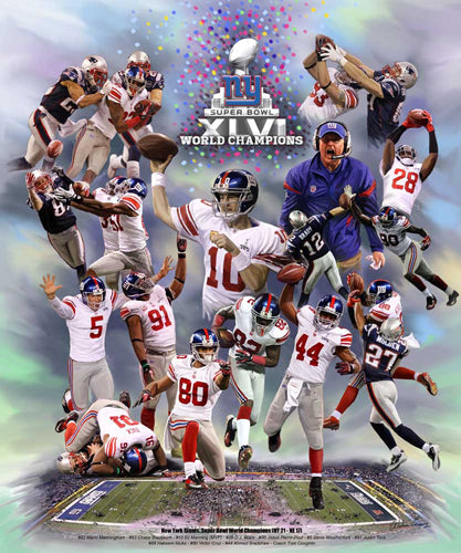 Framed Art New York Giants: Super Bowl World Champions by Wishum Gregory