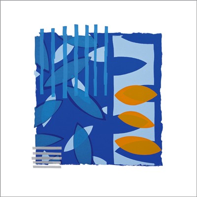 Orange Leaf by Lee Crew | 15 3/4 x 15 3/4 Fine Art Print