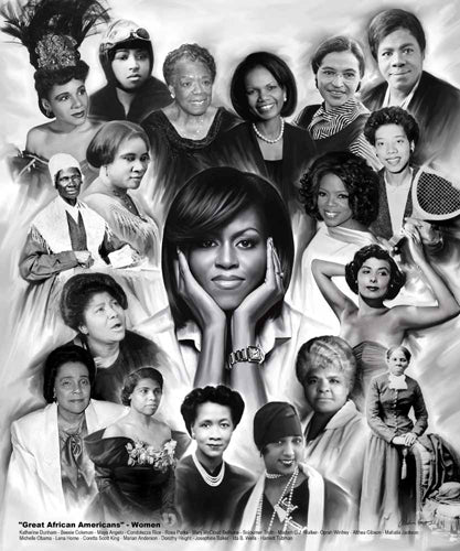 Framed Art Great African Americans: Women by Wishum Gregory | 24 x 20