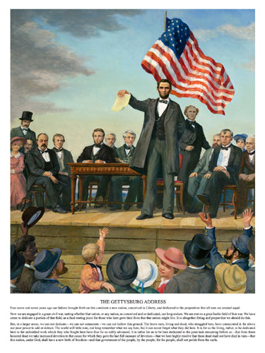The Gettysburg Address by Carl Braude | 24 x 18 Fine Art Print
