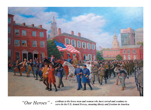 Framed Art Our Heroes by Carl Braude | 18 x 24