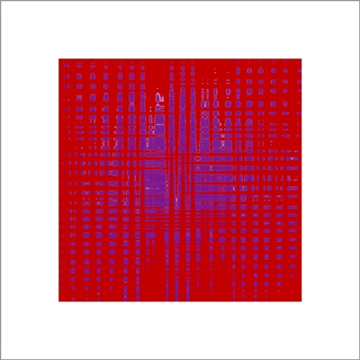 Pulse #3 (Purple on Red) by Michael Banks | 15 3/4 x 15 3/4 Fine Art Print