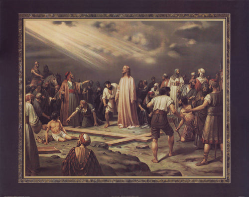 Framed Art Jesus at the Cross by Thomas L. Cathey Collection | 22 x 28