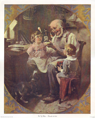 Framed Art The Toy Maker by Norman Rockwell | 15 x 12