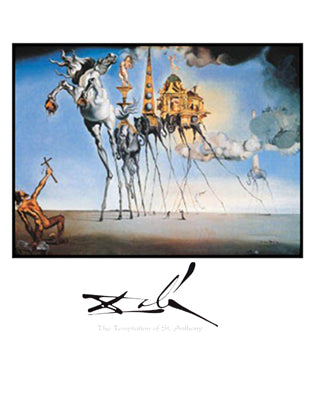 Framed Art The Temptation of St. Anthony by Salvador Dali | 28 x 22