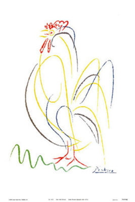 Framed Art Rooster by Pablo Picasso | 40 x 26