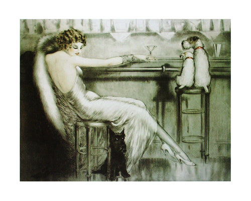 Le Cocktail by Louis Icart | 16 x 20 Fine Art Print