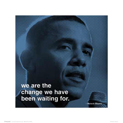 Barack Obama: We Are the Change Wall Art | 16 x 16 Fine Art Print