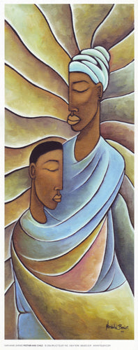 Mother and Child by Nathaniel Barnes | 13 3/8 x 5 1/4 Fine Art Print