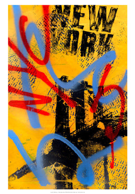 NYC (Yellow) by Bobby Hill | 20 x 14 Fine Art Print