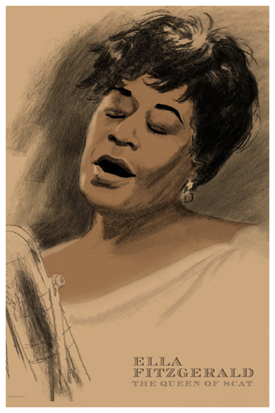 Ella Fitzgerald by Clifford Faust | 18 x 12 Fine Art Print