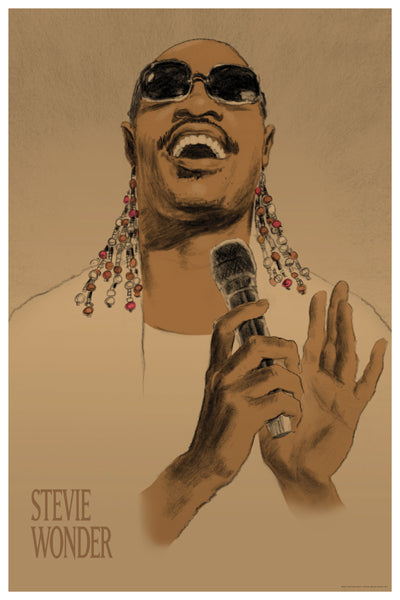 Stevie Wonder by Clifford Faust | 18 x 12 Fine Art Print