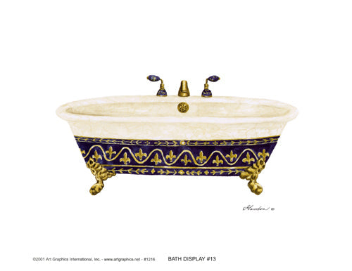 Framed Art Bath Display #13 by Consuelo Gamboa | 8 ½ x 11