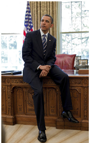 Framed Art President Barack Obama: Oval Office 17 x 11