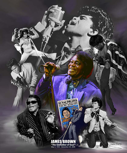 Framed Art James Brown: The Godfather of Soul by Wishum Gregory