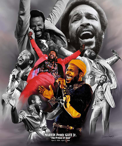 Framed Art Marvin Gaye: The Prince of Soul by Wishum Gregory | 11 x 8 ½