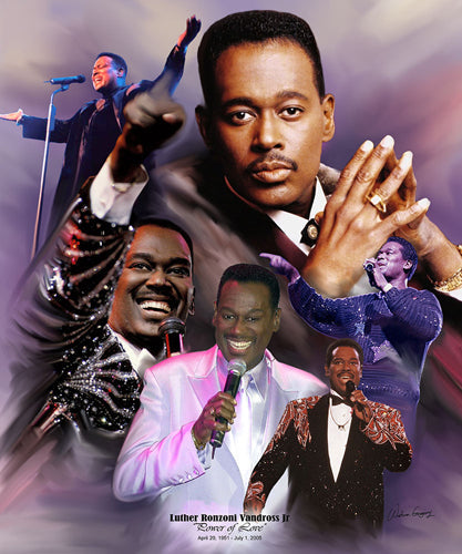 Framed Art Luther Vandross: Power of Love by Wishum Gregory | 11 x 8 ½