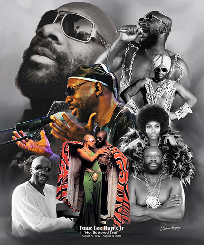 Framed Art Isaac Hayes: Hot Buttered Soul by Wishum Gregory | 11 x 8 ½