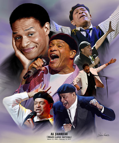 Framed Art Al Jarreau by Wishum Gregory | 11 x 8 ½