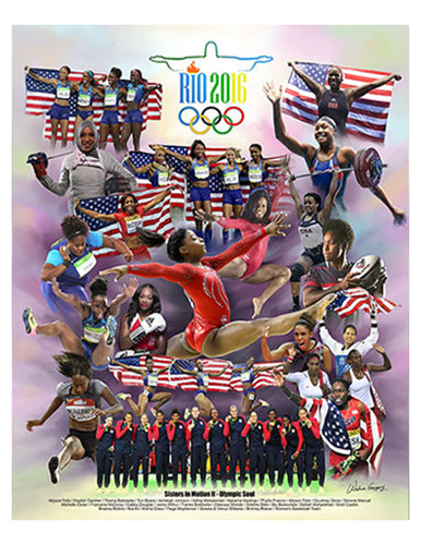 Sisters in Motion II: Olympic Soul (Rio 2016) by Wishum Gregory