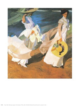 Beach Promenade by Joaquin Sorolla | 30 x 24 Fine Art Print